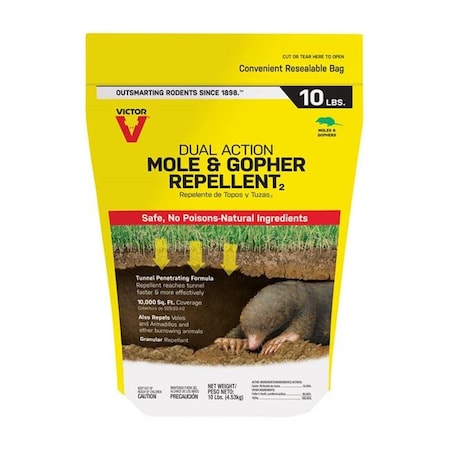 Victor Victor 7798689 Dual Action for Gophers & Moles Animal Repellent; 10 lbs 7798689